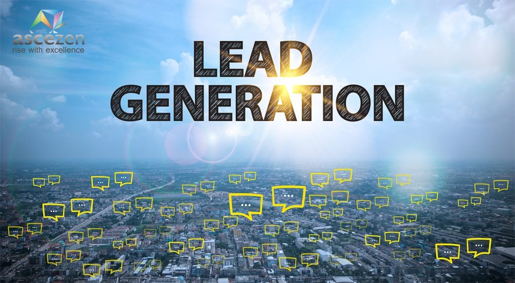 Lead generation written on a pic of a city's skyline. Lead generation from website can help a lot