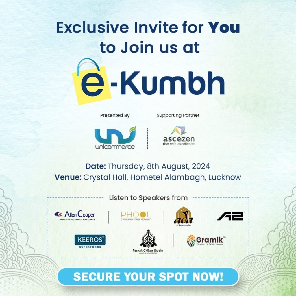 Ascezen Consulting partners with Unicommerce to organize the E-Kumbh Event in Lucknow, focused on E-commerce industry and D2C segment.